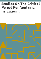 Studies_on_the_critical_period_for_applying_irrigation_water_to_wheat