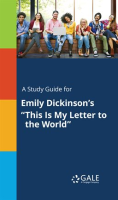 A_Study_Guide_For_Emily_Dickinson_s__This_Is_My_Letter_To_The_World_